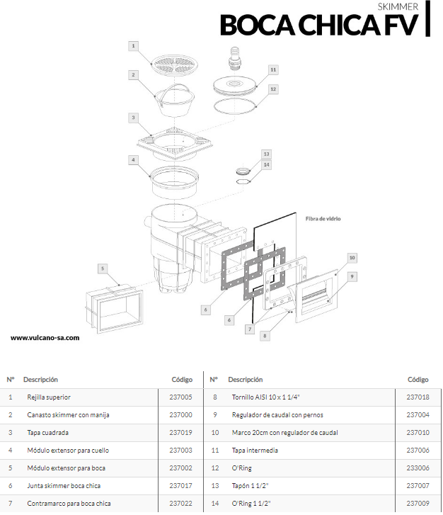 Skimmer boca chica FV - Imagen 2