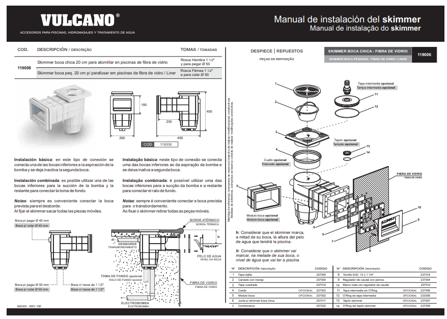 Skimmer boca chica FV - Imagen 4